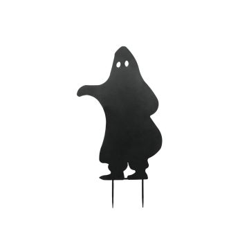 Halloween Dekofigur Silhouette Geist SPOOKY GHOST, Metall, schwarz, 75cm
