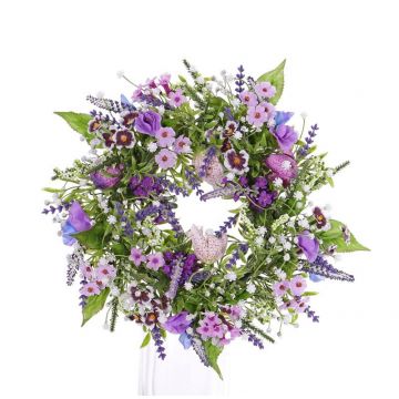 Deko Sommerkranz FEDORA, Lavendel, Lathyrus, lila, Ø30cm