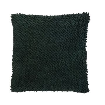 Weiches Kissen BOLLY, mit Kügelchen, dunkelgrün, 45x45cm