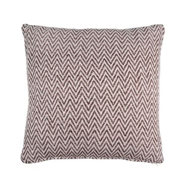 Deko-Kissen KENZA, Zigzag Muster, schokobraun, 45x45cm