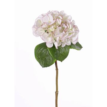 Plastik Hortensie CHIDORI, weiß-violett, 60cm, Ø20cm