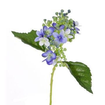 Kunst Hortensie CHABY, blau-weiß, 30cm, Ø9cm