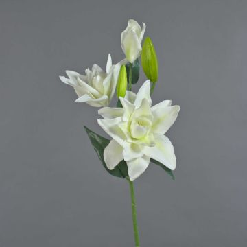 Kunstblume Lilie ISALIE, weiß-grün, 80cm, Ø13-16cm