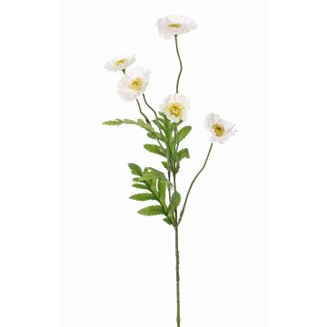 Künstliche Mohnblume KEIRA, weiß, 65cm, Ø5cm
