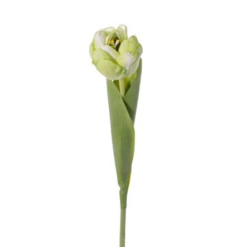 Kunst Tulpe ROMANA, grün-weiß, 45cm, Ø6cm