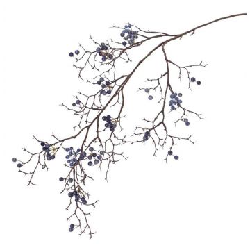Deko Schneebeeren Zweig GESA mit Beeren, blau, 100cm