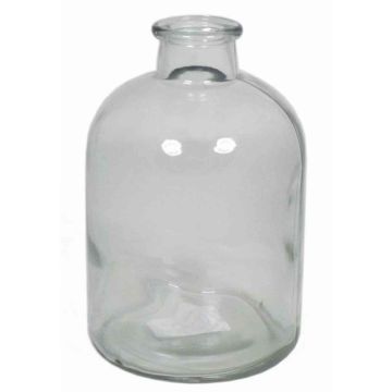 Glas Flasche URSULA, klar, 17cm, Ø11cm