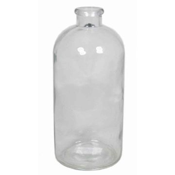 Glas Flasche URSULA, klar, 25cm, Ø11cm