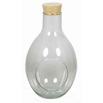 Terrarium Flasche Glas VINELLA mit Korken, klar, 36,5cm, Ø24,5cm