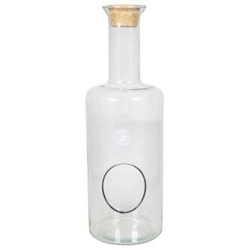 Terrarium Flasche Glas DRACO mit Korken, klar, 45cm, Ø15cm
