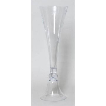 Boden Vase SOKKA aus Glas, klar, 80cm, Ø25cm
