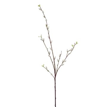 Plastik Weidenkätzchen Zweig LARDEIRA, weiß, 95cm