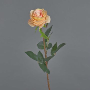 Plastik Rose BRINA, pfirsich-rosa, 75cm, Ø9cm