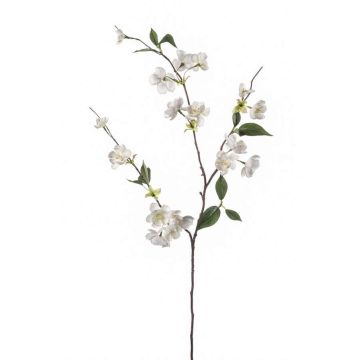 Deko Zierpfirsich Zweig CAMILLES, creme, 80cm