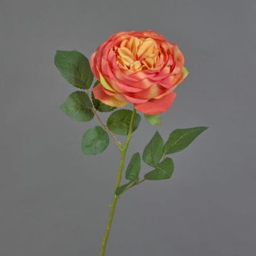 Plastik Rose VERITA, lachs-orange, 65cm, Ø13cm