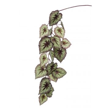 Deko Blattbegonien Zweig MEIRA, grün-violett, 110cm