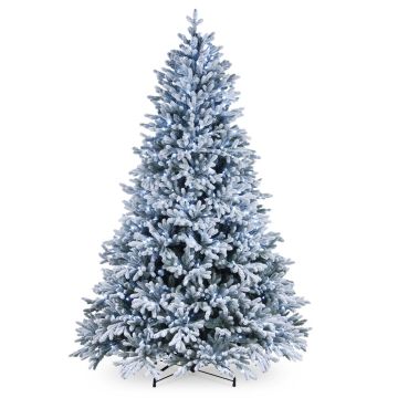 Plastik Tanne ALASKA SPEED, beschneit, blaue LEDs, 230cm, Ø150cm