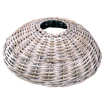 Weihnachtsbaumständer Korb JERICHO aus Rattan, weiß gekalkt, 21cm, Ø87cm
