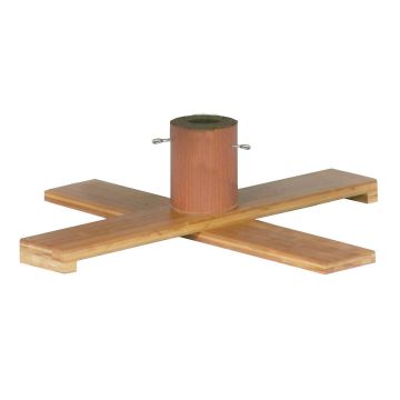 Weihnachtsbaumständer aus Holz JORDI für Kunsttannen, dunkelbraun, 19cm, Ø53cm