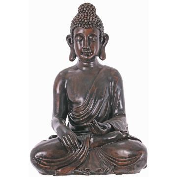 Buddha Figur RAJESH, sitzend meditierend, bronze, 50cm