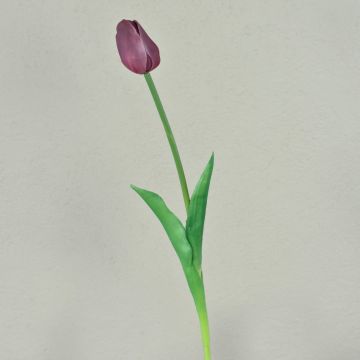 Kunsttulpe LONA, violett-grün, 45cm, Ø4cm