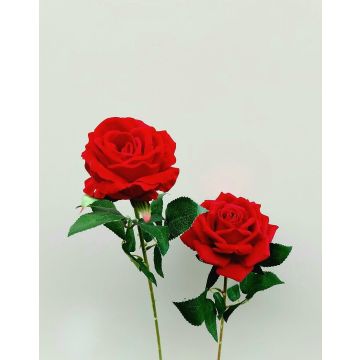 Künstliche Samt Rose MANGFALL, rot, 75cm, Ø13cm