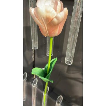 Kunstblume Tulpe PJASSINA, aprikose-rosa, 65cm