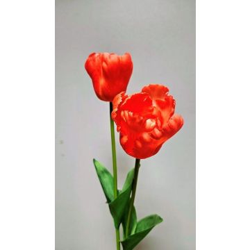 Kunststoff Blume Papageitulpe PETSCHORA, orange, 65cm