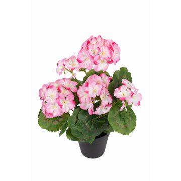 Künstliche Geranie ELISABETTA im Dekotopf, rosa-pink, 35cm
