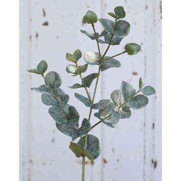 Kunst Eukalyptus Zweig INGOLF, grün-grau, 55cm