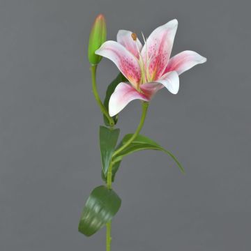 Künstliche Blume Tigerlilie MIXLON, pink-weiß, 55cm, Ø13cm