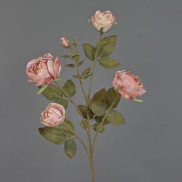 Unechter Rosen Zweig SITARA, Trockenoptik, altrosa, 75cm, Ø5-8cm
