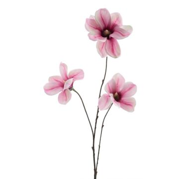 Künstlicher Zweig Magnolie FLAVA, pink-weiß, 85cm