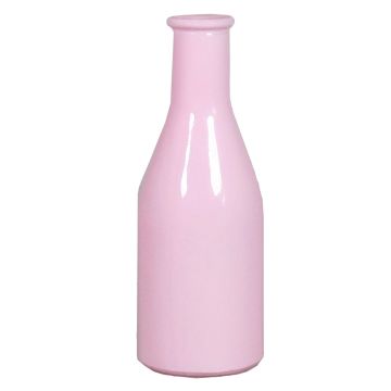 Glasflasche ANYA, rosa, 18cm, Ø6,5cm