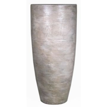 Große Keramik Vase THORAN mit Maserung, braun-weiß, 70cm, Ø32cm