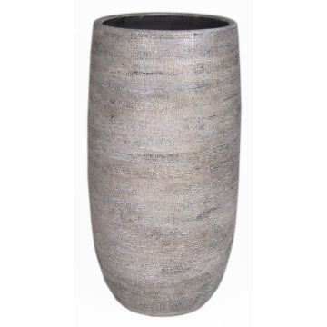 Keramikvase AGAPE mit Maserung, weiß-braun, 50cm, Ø24,5cm