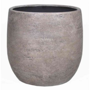 Keramiktopf AGAPE mit Maserung, weiß-braun, 14cm, Ø15,5cm