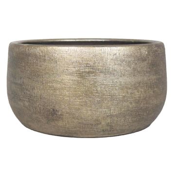 Keramik Schale AGAPE mit Maserung, gold, 15cm, Ø33cm