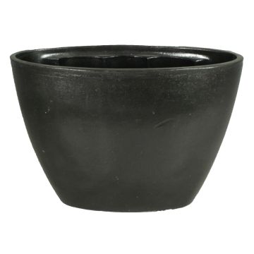 Ovaler Orchideentopf RODISA aus Keramik, schwarz, 32x14,5x22,5cm