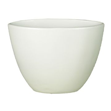 Ovaler Keramiktopf ADELPHOS, weiß, 31x13,5x20cm