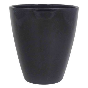 Keramik Vase TEHERAN PALAST, schwarz, 17cm, Ø13,5cm