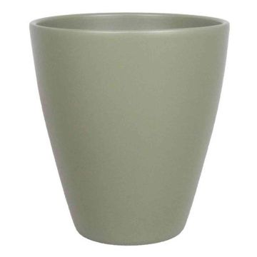 Keramik Vase TEHERAN PALAST, olivgrün-matt, 17cm, Ø13,5cm