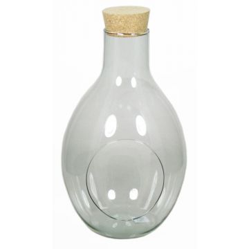 Terrarium Flasche Glas VINELLA mit Korken, klar, 48,5cm, Ø30cm