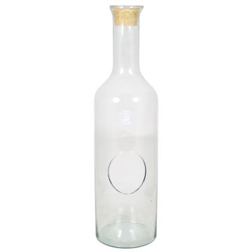 Terrarium Flasche Glas DRACO mit Korken, klar, 55cm, Ø15cm