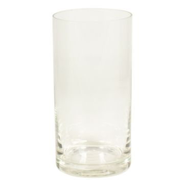 Glas Vase Zylinder SANSA OCEAN, klar, 20cm, Ø10cm