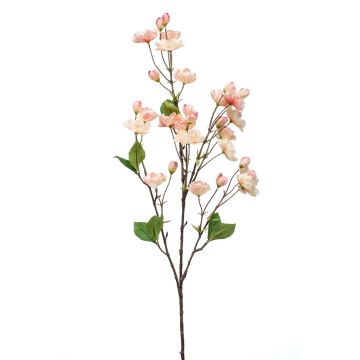 Dekozweig Zierkirsche AKEMI mit Blüten, lachs, 90cm
