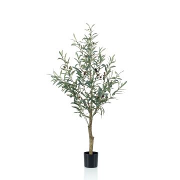 Künstlicher Olivenbaum CLAYTON, Kunststamm, mit Früchten, 115cm