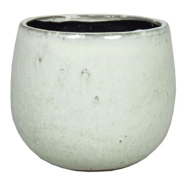 Runder Keramik Blumentopf PEYO, blassgrün, 11,5cm, Ø14cm