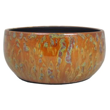 Schale ELIEL aus Keramik, gesprenkelt, orange-gelb, 13cm, Ø28cm