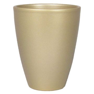 Keramik Vase TEHERAN PALAST, gold-matt, 17cm, Ø13,5cm